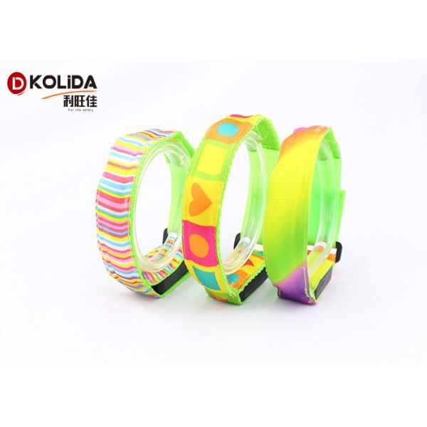 Nylon Webbing High Visibility Armbands Led Light Glowing Flashing Armband 2.5x50cm