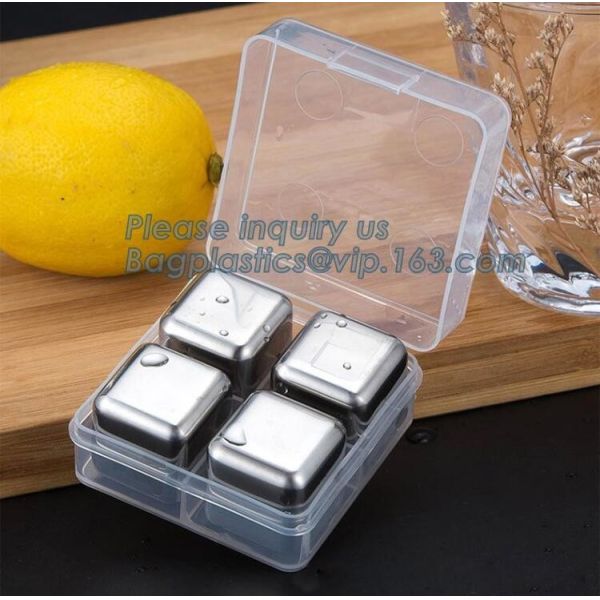 Customized stainless steel whiskey ice cube stone, Mini Stainless Steel Ice Cube Whisky Stone wholesale, bagease, pac