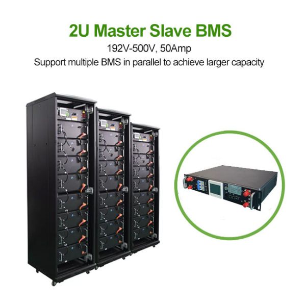 60S 192V 50A LifePO4 Master Slave BMS High Voltage With 15S Slave BMU