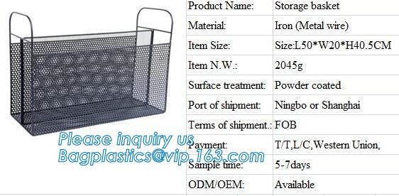office desk stackable black magnetic wire storage organizer Metal Mesh File Holder storage desktop organizer, holder,