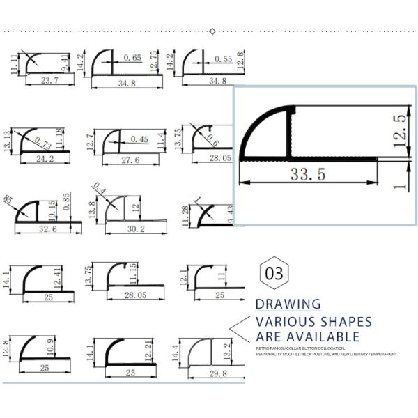 8mm Aluminum Tile Trim Bright Silver Color Metal Profile Edges For Tile