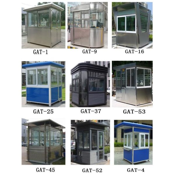 Custom Stainless Steel Security Cabin Prefab Outdoor Guard Booth
