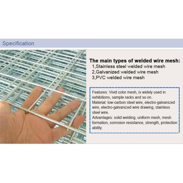 3.15mm Welded Wire Mesh Panels 50 X 50mm Aperture Galvanized For Fence