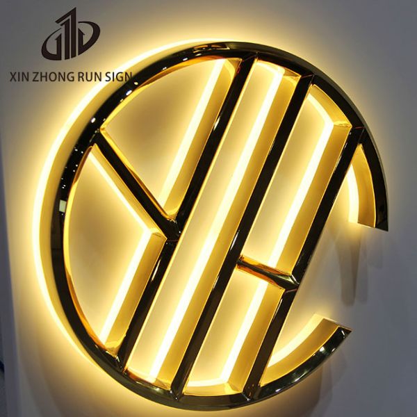 3D stainless steel led logo sign backlit letter channel letter
