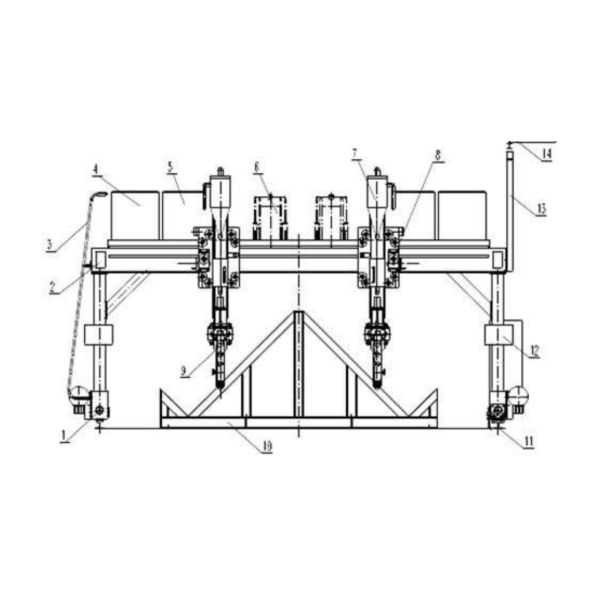 Dump Truck Panel H Beam Welding Line / Corrugated Beam Welding Machine
