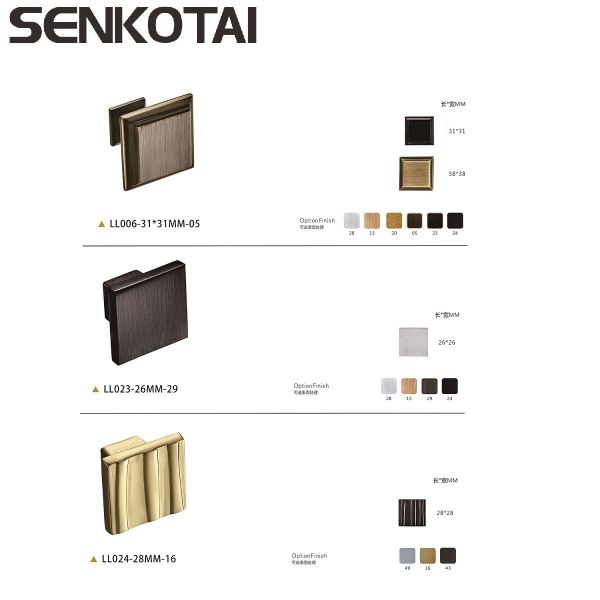 Modern style square furniture knob made by brass for Drawer Knobs Cupboard Drawer Dresser Pulls