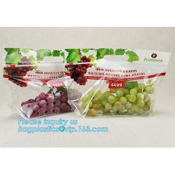 cpp printed slider zip lock vegetable fruit bag, grape packing bags/ fresh grape packaging bag, food preservation slider