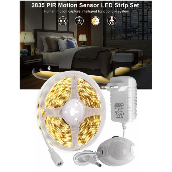 1M 2M 3M PIR Sensor Led Strip Light IP65 Waterproof For Indoor Home