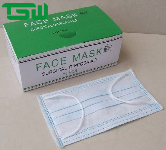 China Single Use Malleable Nose Band Disposable Nonwoven Face Mask wholesale