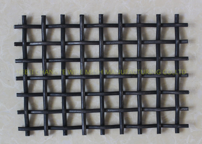 China Black Red Square Openings Lock Crimped Mining Screen Mesh wholesale