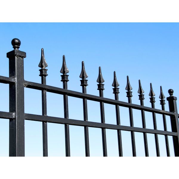 Powder Coating Iron Wrought Fence 6 Foot Portable Galvanized Steel