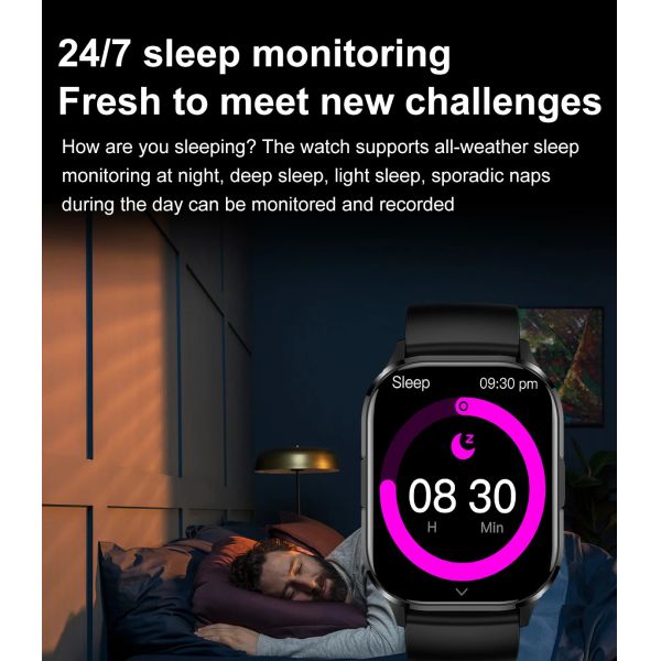 NFC Amoled Screen Health Monitor Smart Watch HK21 Waterproof Customized