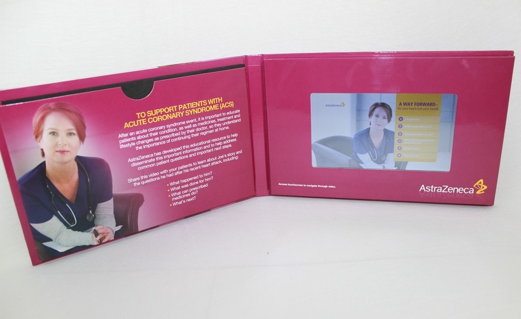 China fair display Promotional LCD Video Brochure with sound modules / buttons wholesale