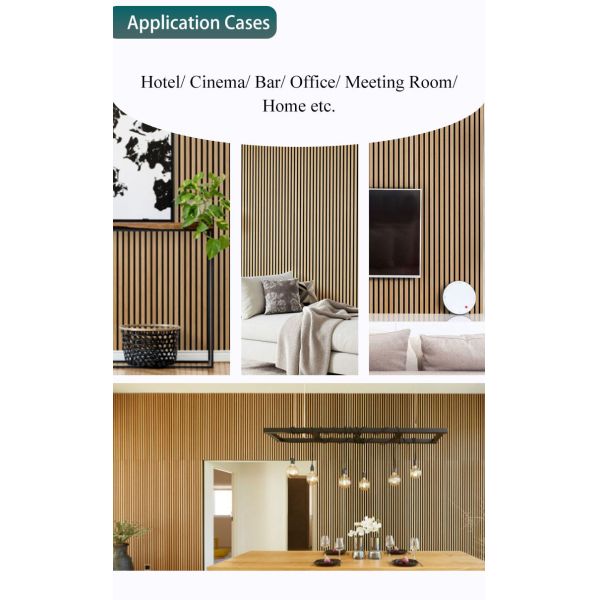 Eco Sound Absorption Oak Veneer Wooden Acoustic Panel 21mm