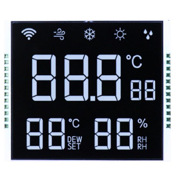 Custom Made Reflective Positive Segment LCD Display Panel TN STN FSTN Factory