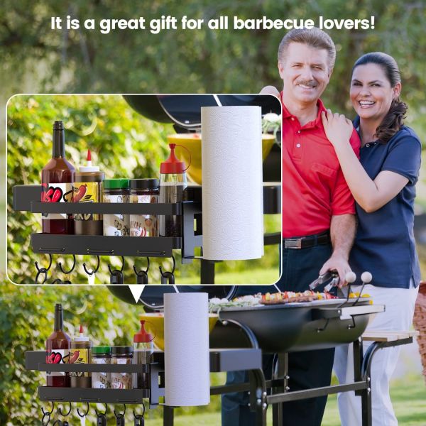 Griddle Caddy with Magnetic Tool Holder Paper Towel Holder for Blackstone 28"/36" Griddles/Prep Cart