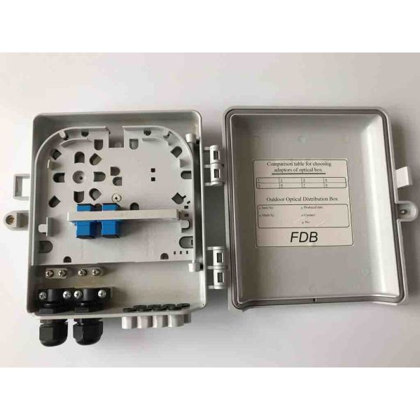 8 Cores Outdoor Wall Mount Fiber Distribution Box ftth distribution terminal box