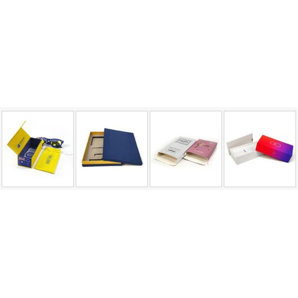 2mm Thickness Debossed Consumer Electronics Packaging Boxes USB SGS UV