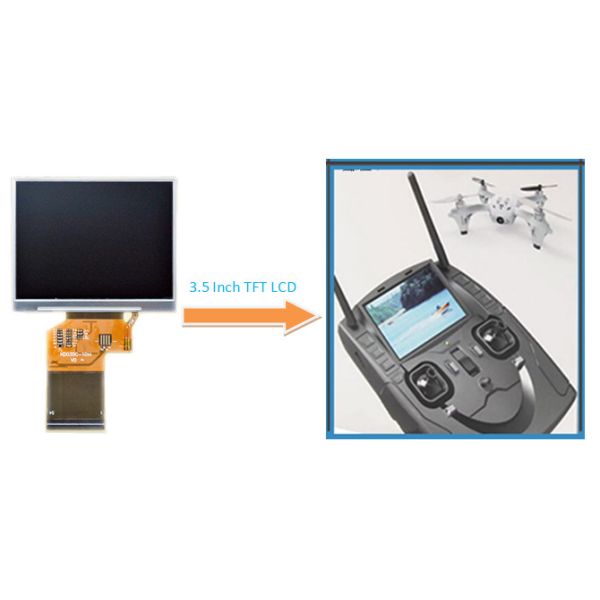 3.5 Inch TFT LCD Module High Brightness Landscape With 16 / 18 / 24 Bit Rgb Interface