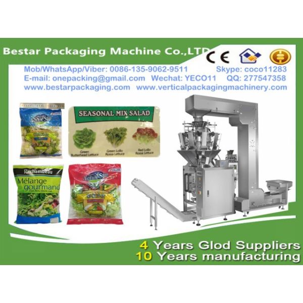 Vegetable packing machine with multi-heads weigher,Vegetable packaging machine with Nitrogen making machine