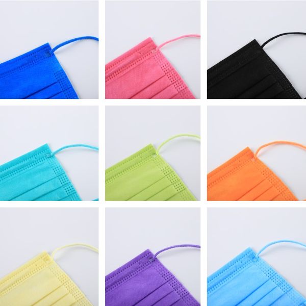 S&J CE EN14683 Good Quality Breathable Disposable Black Face Mask 3 ply Medical Surgical Mask Black