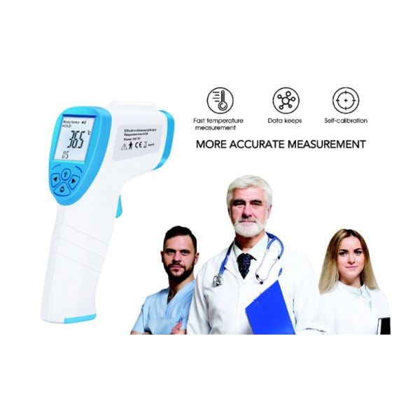 High Precision Digital Forehead Thermometer With LCD Display Screen