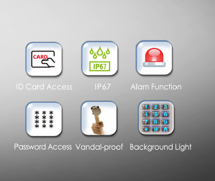 Standalone Metal Casing 125khz Proximity Reader Access Control Terminal