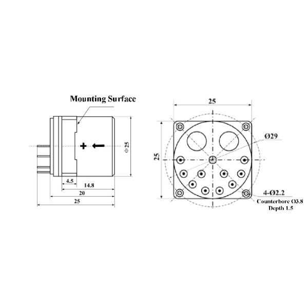 Shock Resistant Accelerometer Sensor with Wide Storage Temp Range，Bias ≤10mg，Storage temperature -55°C～+120°C