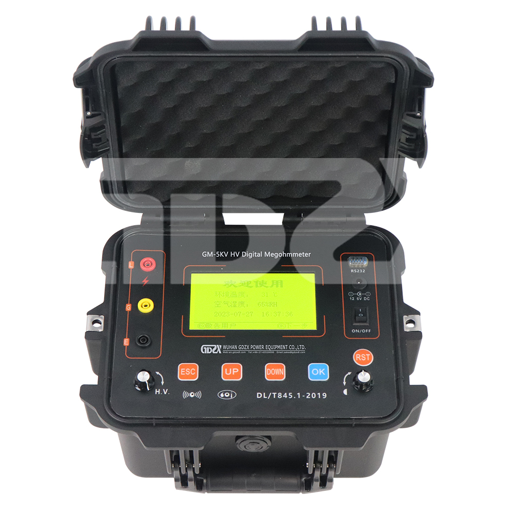 GM-5kV Adjustable Insulation Resistance Digital Megohmmeter High Voltage
