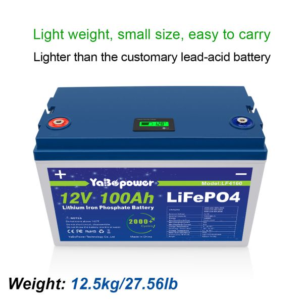 Rechargeable Lifepo4 Battery 12v 300ah 100Ah 200Ah Bms For Solar Golf Carts