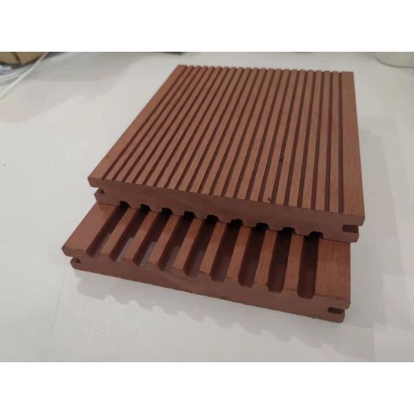 146 X 22mm Coffee WPC Hollow Board Wood And Plastic Composite Decking 140MM