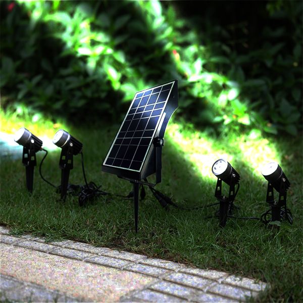 80lm/W 500mA RGB Solar Garden Lights Landscape Lampx4 20Hrs Discharge