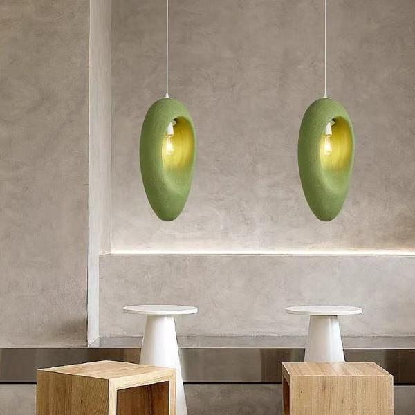 Cement and concrete and resin orange yellow handmake contemporary pendant lamp