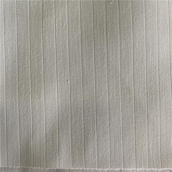 Polyester Cotton 5MM Stripes Optical White TC Anti Static Fabric For Medical Uniforms