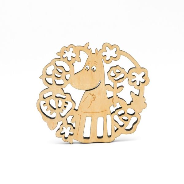 Coasters Creative Wooden Carving Cup Mat Decorations Different Shapes