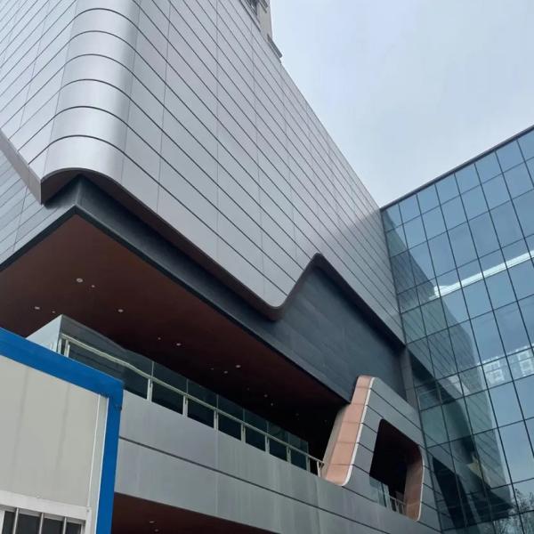 Prefab Aluminium Curtain Wall Decoiling Metal Stud Curtain Wall Framing