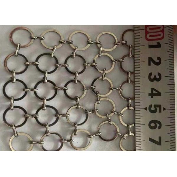 1-2mm Thickness Circle Brass Wire Mesh Panels Hotel Decoration