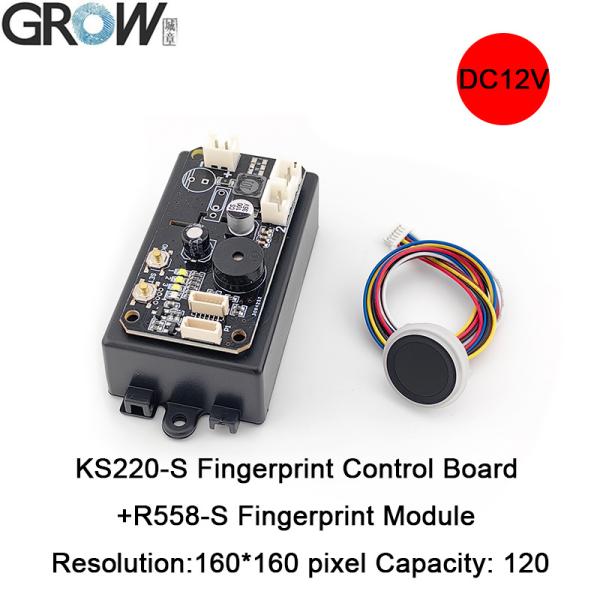GROW KS220-S+R558-S DC12V Two Relays Fingerprint Access Control Board With Self-locking/Ignition/Jog Mode With Admin/User