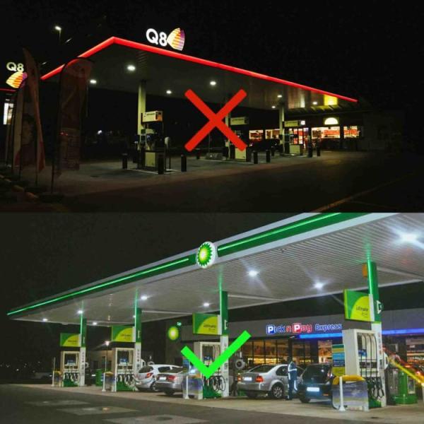 Die Casting Aluminum DLC 150W 5700K LED Canopy Lights