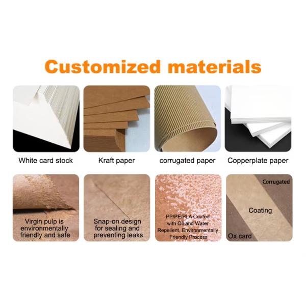 CMYK Printing Foldable Clamshell Burger Box Takeaway Packaging White Cardboard