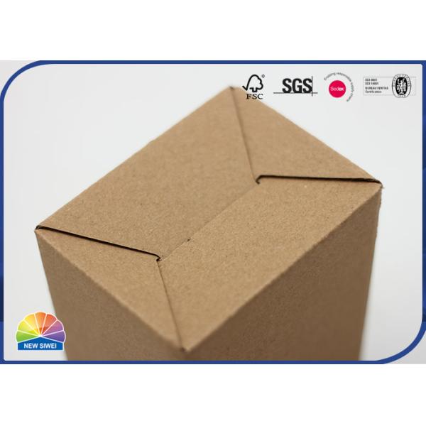 Cardboard Corrugated Packaging Box Three Layer Papers Tuck Top Flats For Metalized Boxes