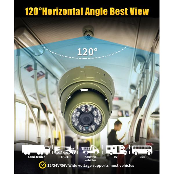 CCD 600TVL Bus Dome Camera Infrared IR 5w PAL NTSC IPC