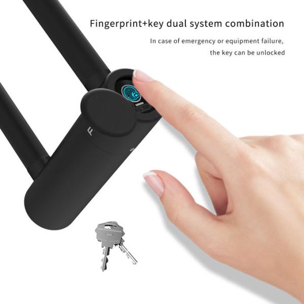U9 Motocycle Bick U Lock Fingerprint Smart Lock Waterproof