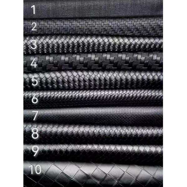 0.6mm PVC Synthetic Leather Embossed Woven Leather Pattern For Car Seat