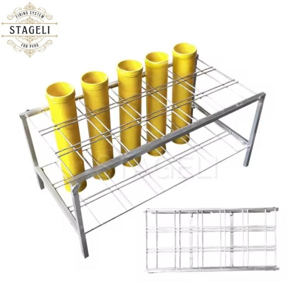 2 Inch 21 Shots Fireworks Display Shells Racks Display Mortar Racks