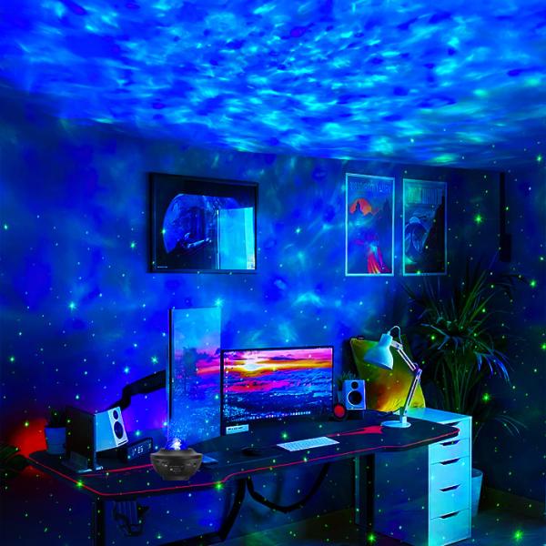 Rotating Durable Ocean Night Light Projector , Galaxy Star Projector Ocean Wave LED