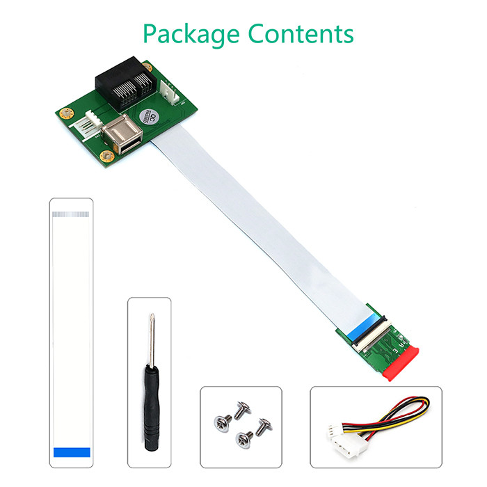 NGFF M2 Pci Express X1 Slot Extender USB PCIE Riser Card With FPC Cable