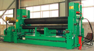Three Roll Hydraulic Plate Rolling Machine With Main Drive Motor Power 15kw