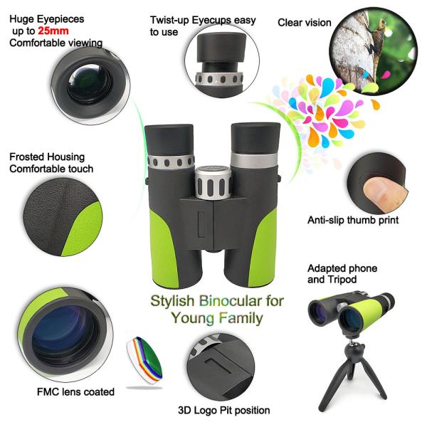 Long Range Hunting Binoculars 8x42 10x42 Wide Angle Binoculars for Phone & Tripod