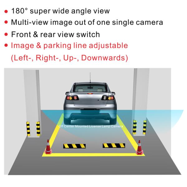 Multi View Horizontal 180 Degree Rear View Camera Bolt Mounting 1280 * 720 Pixels